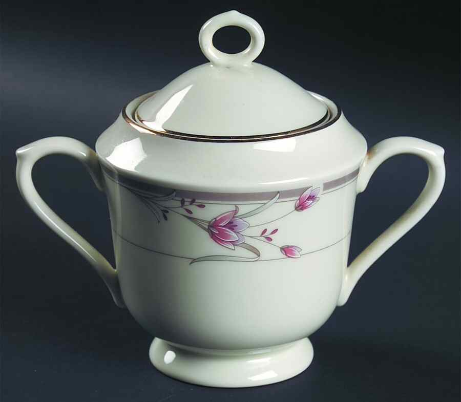Heather Sugar Bowl & Lid by Sango-1