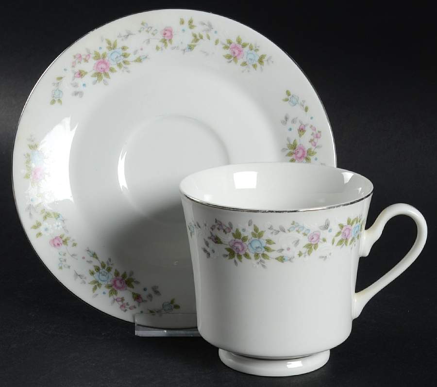 Heirloom Footed Cup & Saucer Set by Sango-1