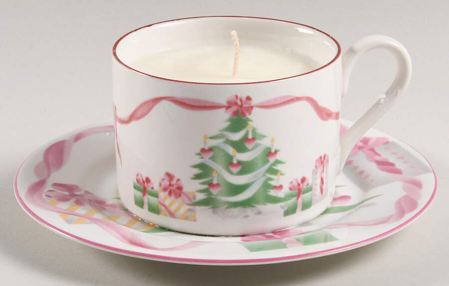 Home for Christmas (Indonesia) Scented Cup & Saucer Candle-Vanilla  HC by Sango-1