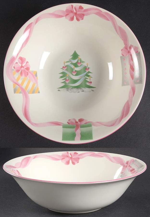 Home for Christmas (Indonesia) 9" Round Vegetable Bowl by Sango-1