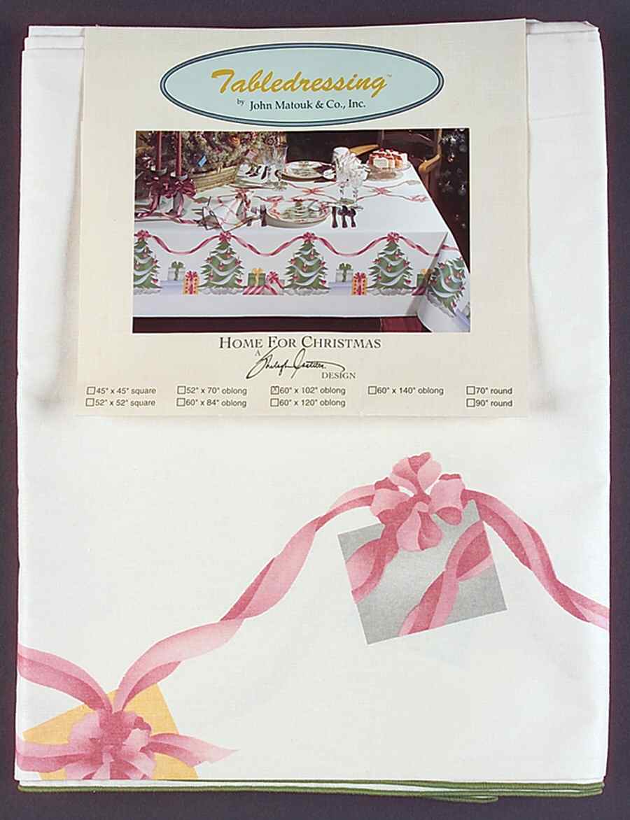 Home for Christmas (Indonesia) 60" X 102" Oblong Tablecloth by Sango-1