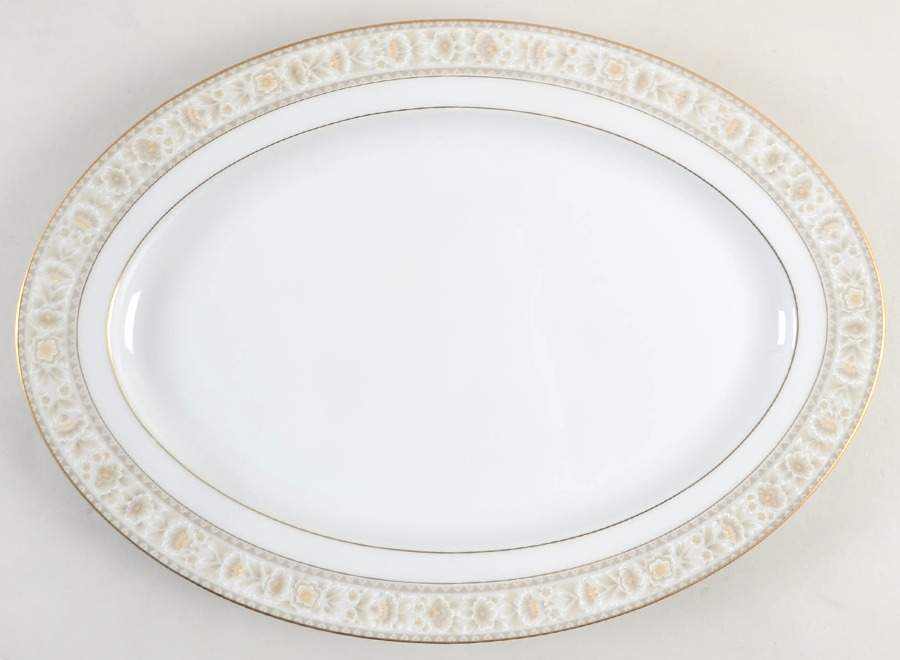 Honey & Rice 14" Oval Serving Platter by Sango-1