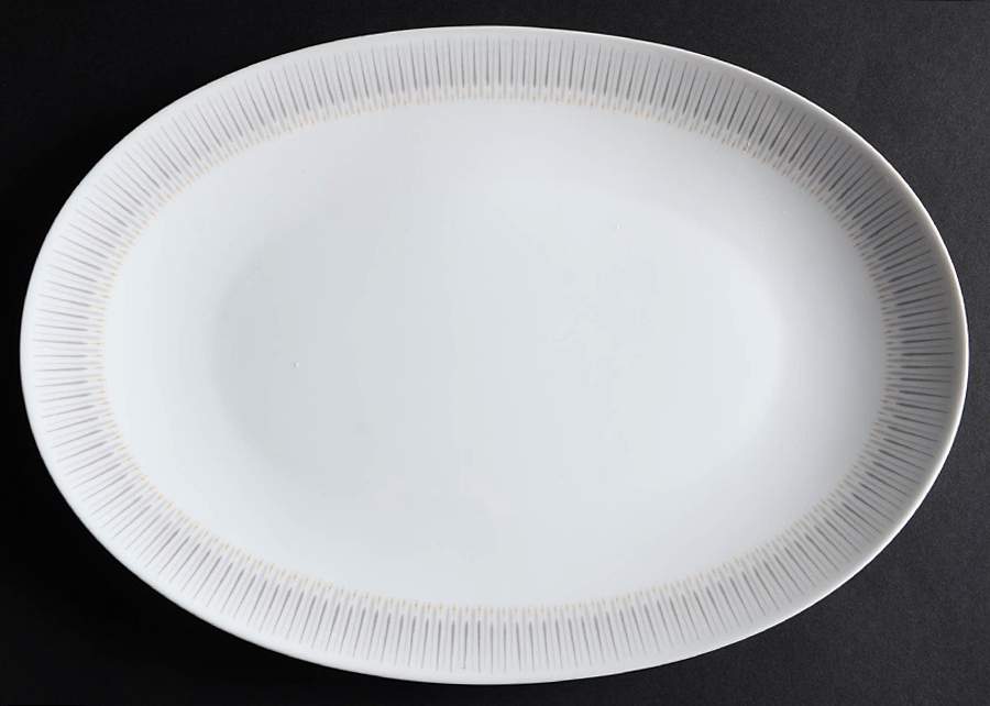 Horizon 12" Oval Serving Platter by Sango-1