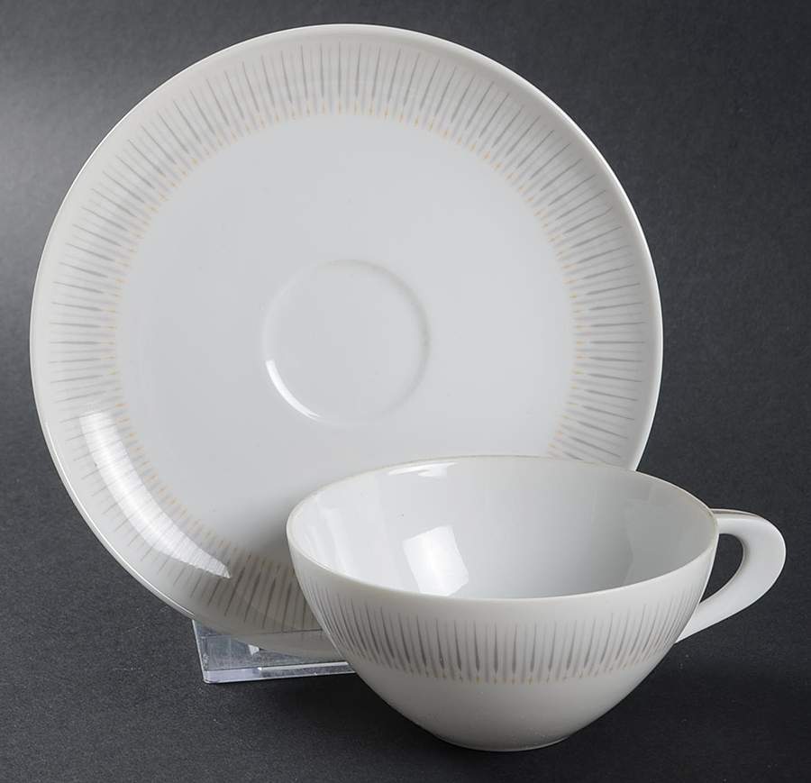 Horizon Flat Cup & Saucer Set by Sango-1