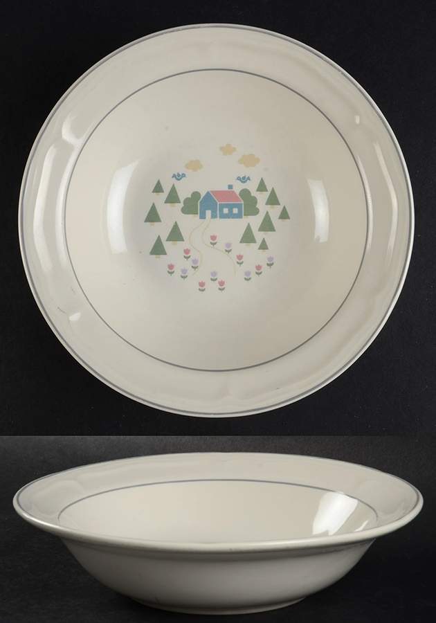Home Sweet Home Rim Cereal Bowl by Sango-1