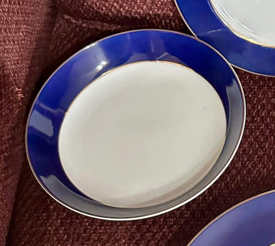 Imperial Blue Coupe Soup Bowl by Sango-1