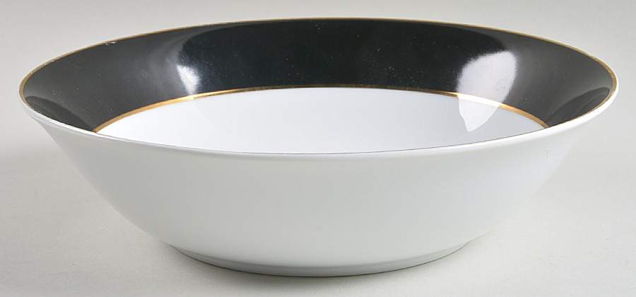 Imperial Black 9" Round Vegetable Bowl by Sango-1