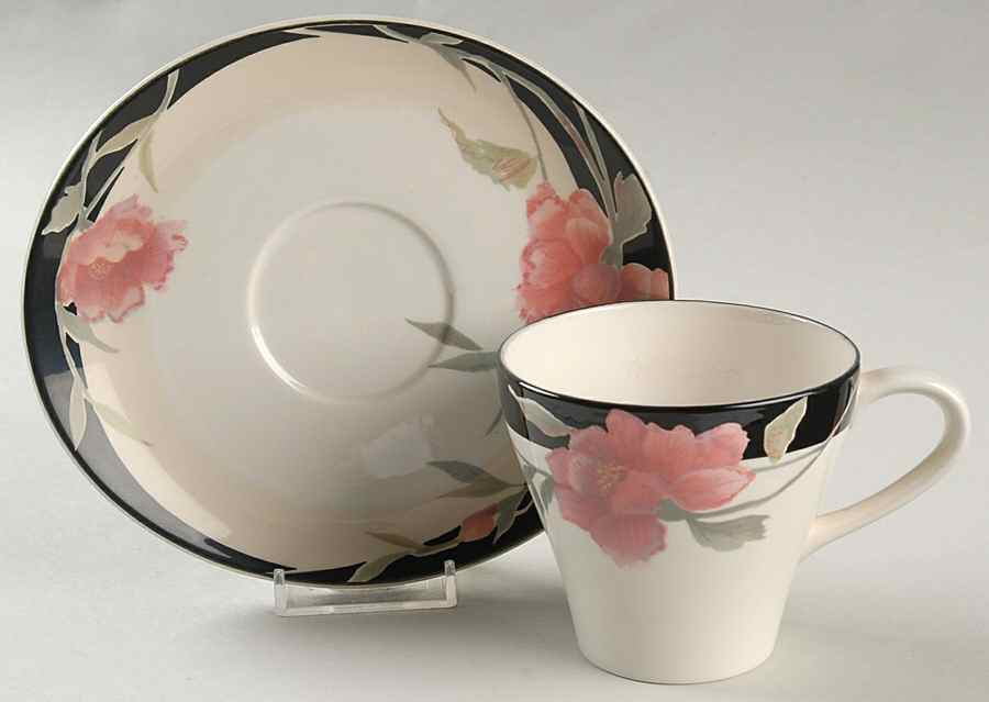 Impression Flat Cup & Saucer Set by Sango-1