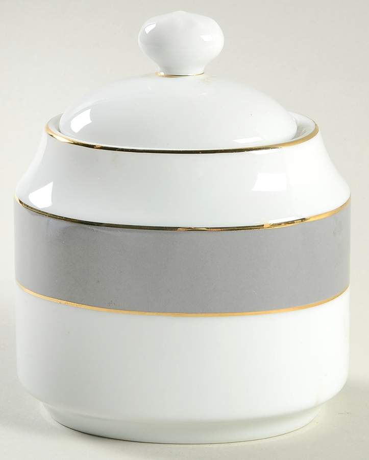 Imperial Gray Sugar Bowl & Lid by Sango-1