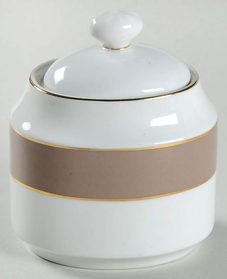 Imperial Taupe Sugar Bowl & Lid by Sango-1