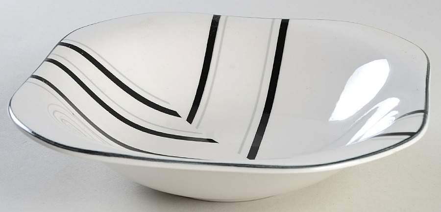 Jazz Dance Black Coupe Soup Bowl by Sango-1