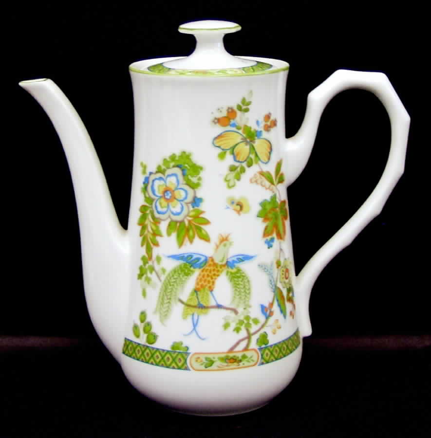 Jade Garden Coffee Pot & Lid by Sango-1
