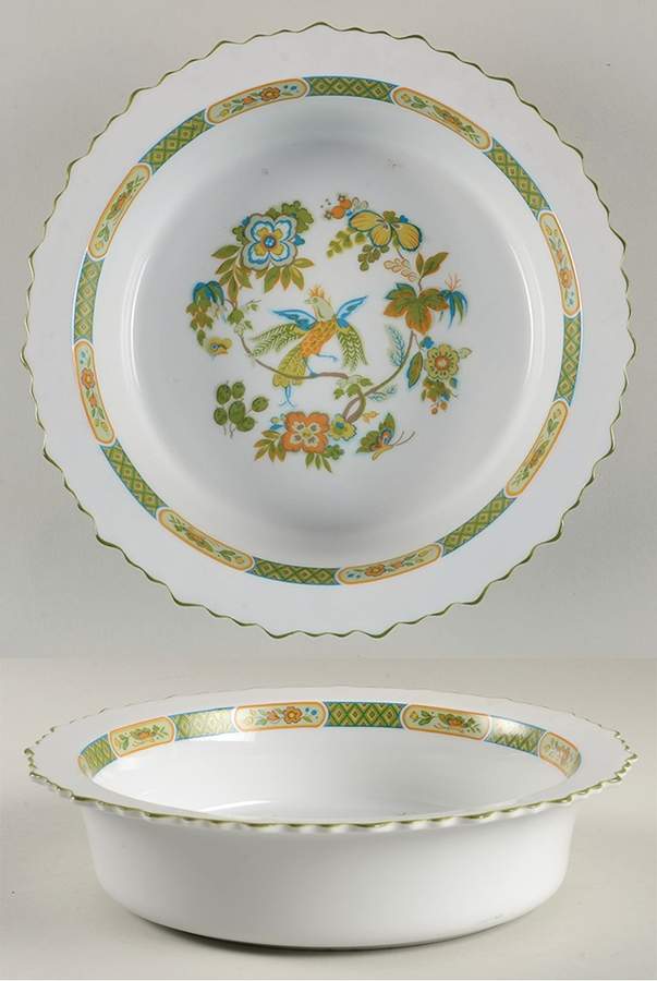 Jade Garden 9" Round Vegetable Bowl by Sango-1