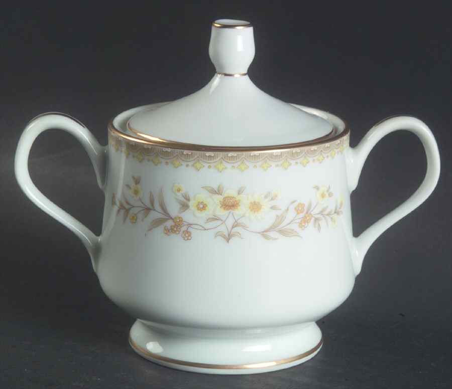 Jamestown (Gold Trim) Sugar Bowl & Lid by Sango-1