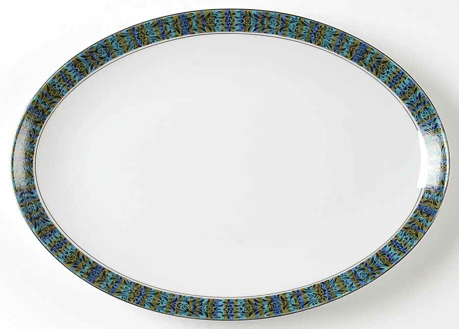 Janis 14" Oval Serving Platter by Sango-1