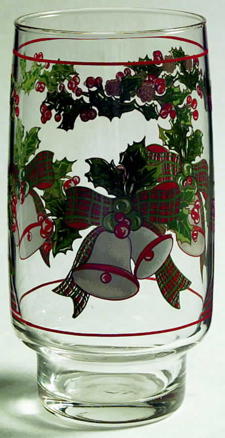 Jingle Bells Glassware Tall Tumbler by Sango-1