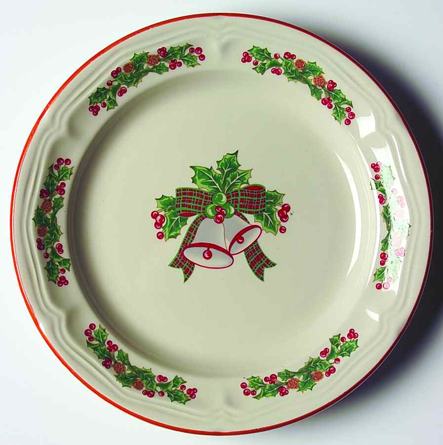 Jingle Bells Salad Plate by Sango-1