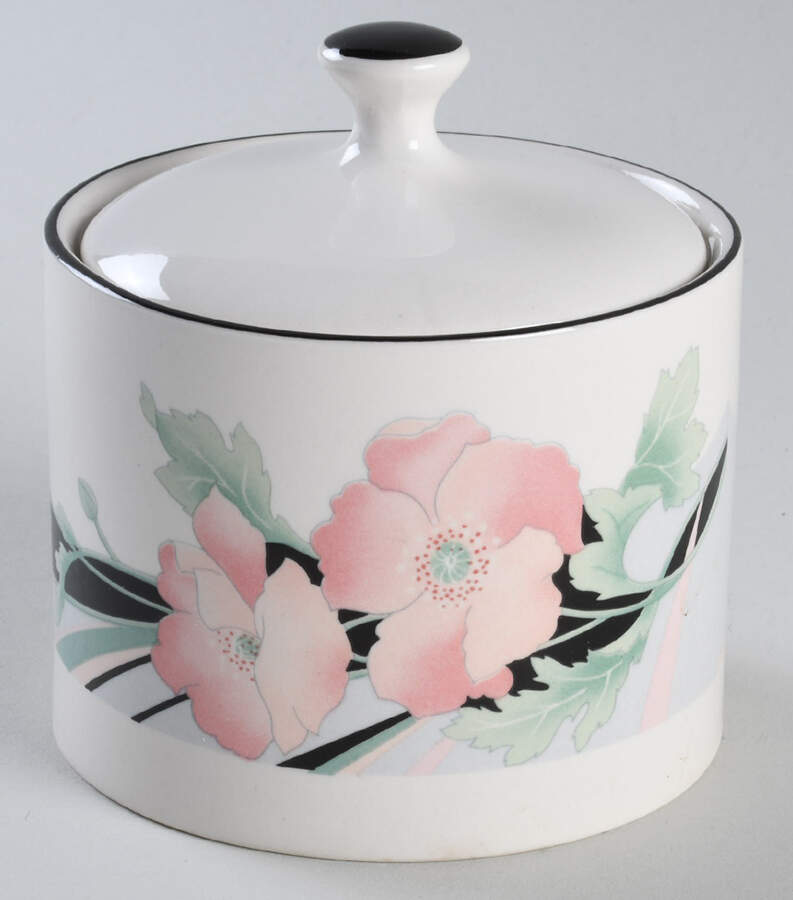 Jolie Sugar Bowl & Lid by Sango-1