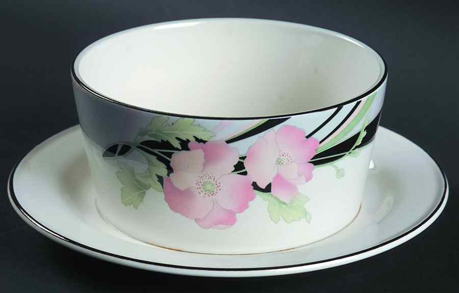 Jolie Gravy Boat with Attached Underplate by Sango-1