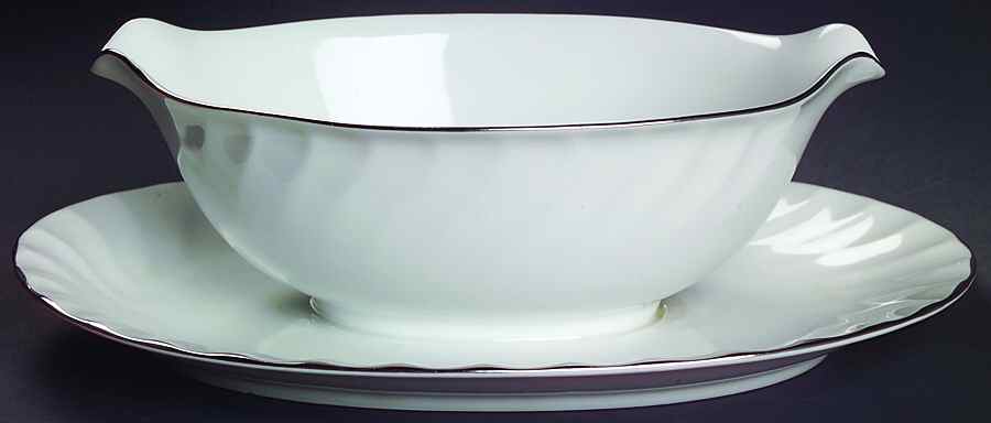 Karen Gravy Boat with Attached Underplate by Sango-1