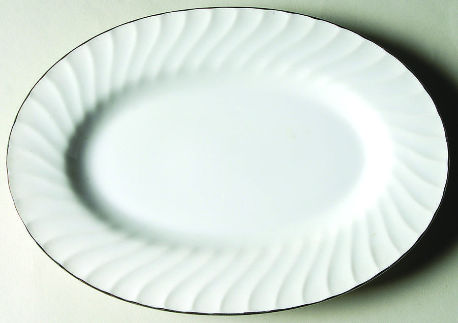 Karen 12" Oval Serving Platter by Sango-1