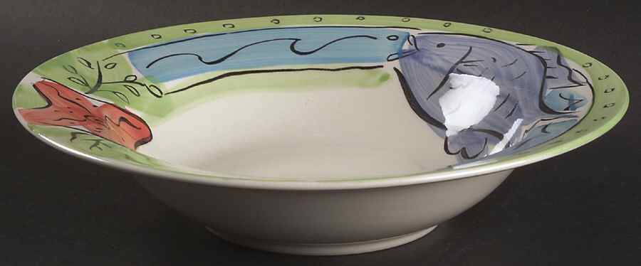 Key West Large Rim Soup Bowl by Sango-1