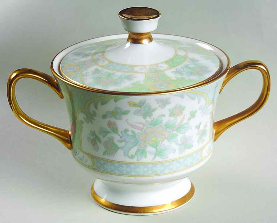 Kyoto Garden Sugar Bowl & Lid by Sango-1