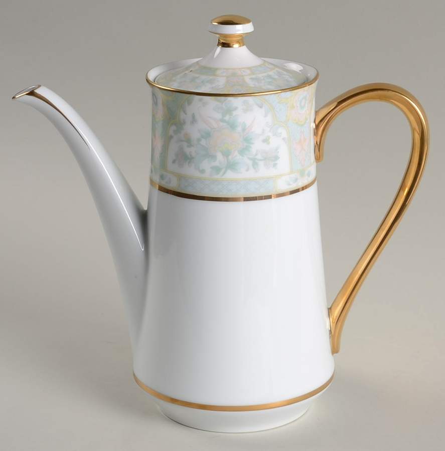 Kyoto Garden Coffee Pot & Lid by Sango-1