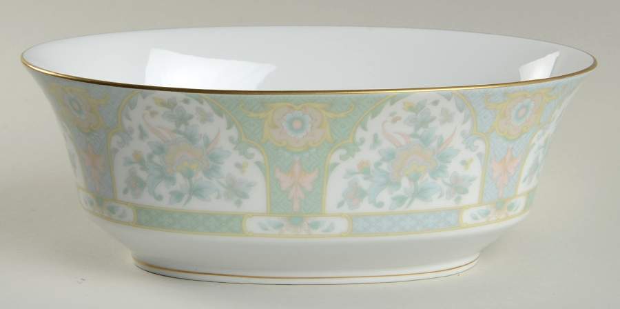 Kyoto Garden 9" Oval Vegetable Bowl by Sango-1