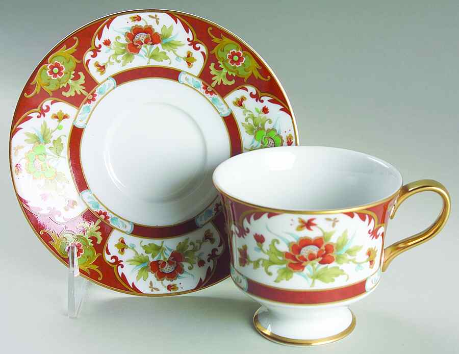 Kyoto Footed Cup & Saucer Set by Sango-1