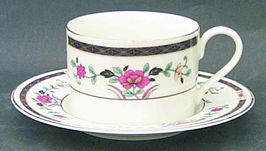 Kyoto Flat Cup & Saucer Set by Sango-1