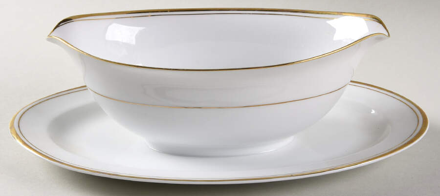 Lance Gravy Boat with Attached Underplate by Sango-1