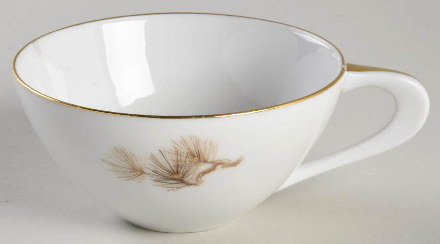 Larchmont (Brown Pine Branch) Flat Cup by Sango-1