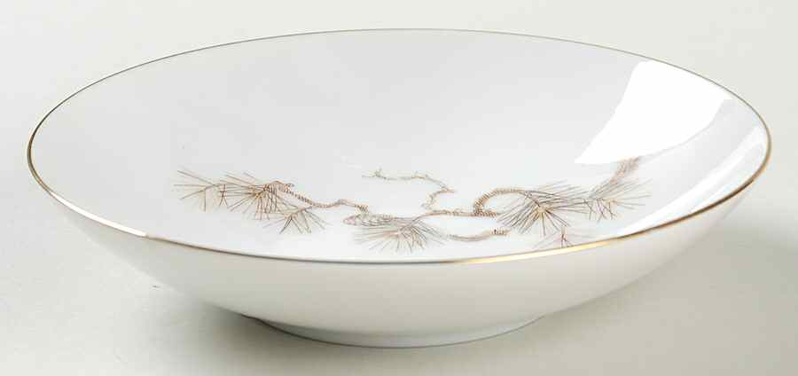 Larchmont (Brown Pine Branch) Fruit/Dessert (Sauce) Bowl by Sango-1