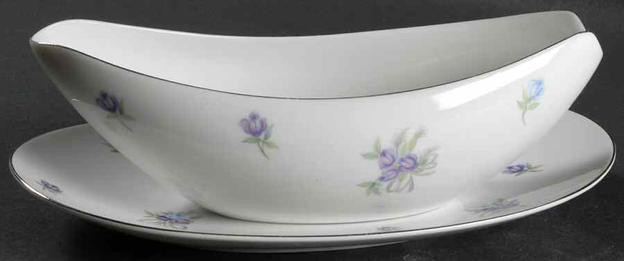 Lavender Gravy Boat & Underplate by Sango-1