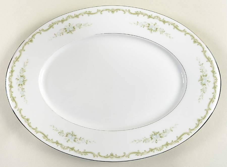 Leilani 12" Oval Serving Platter by Sango-1