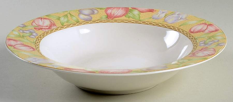 Les Saisons Large Rim Soup Bowl by Sango-1