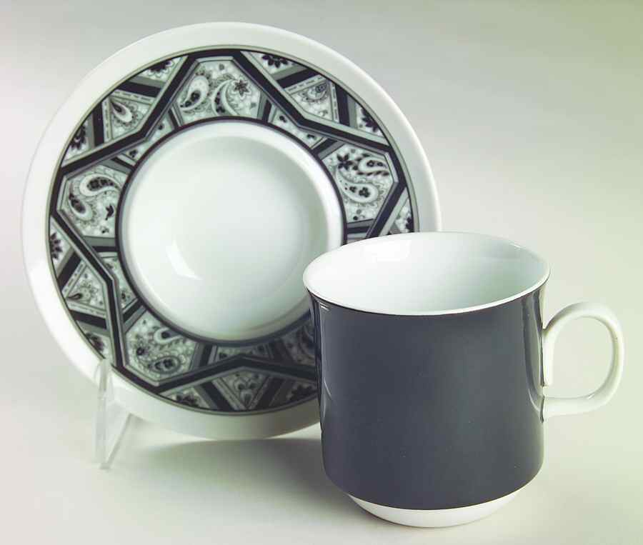 Limbo Flat Cup & Saucer Set by Sango-1