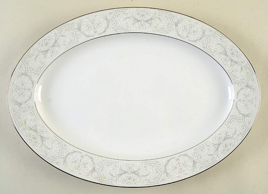 Lisbon 14" Oval Serving Platter by Sango-1