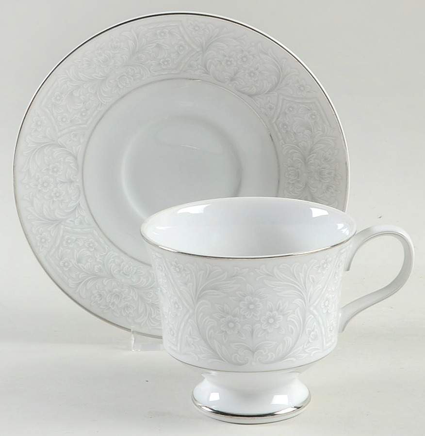 Lisbon Footed Cup & Saucer Set by Sango-1