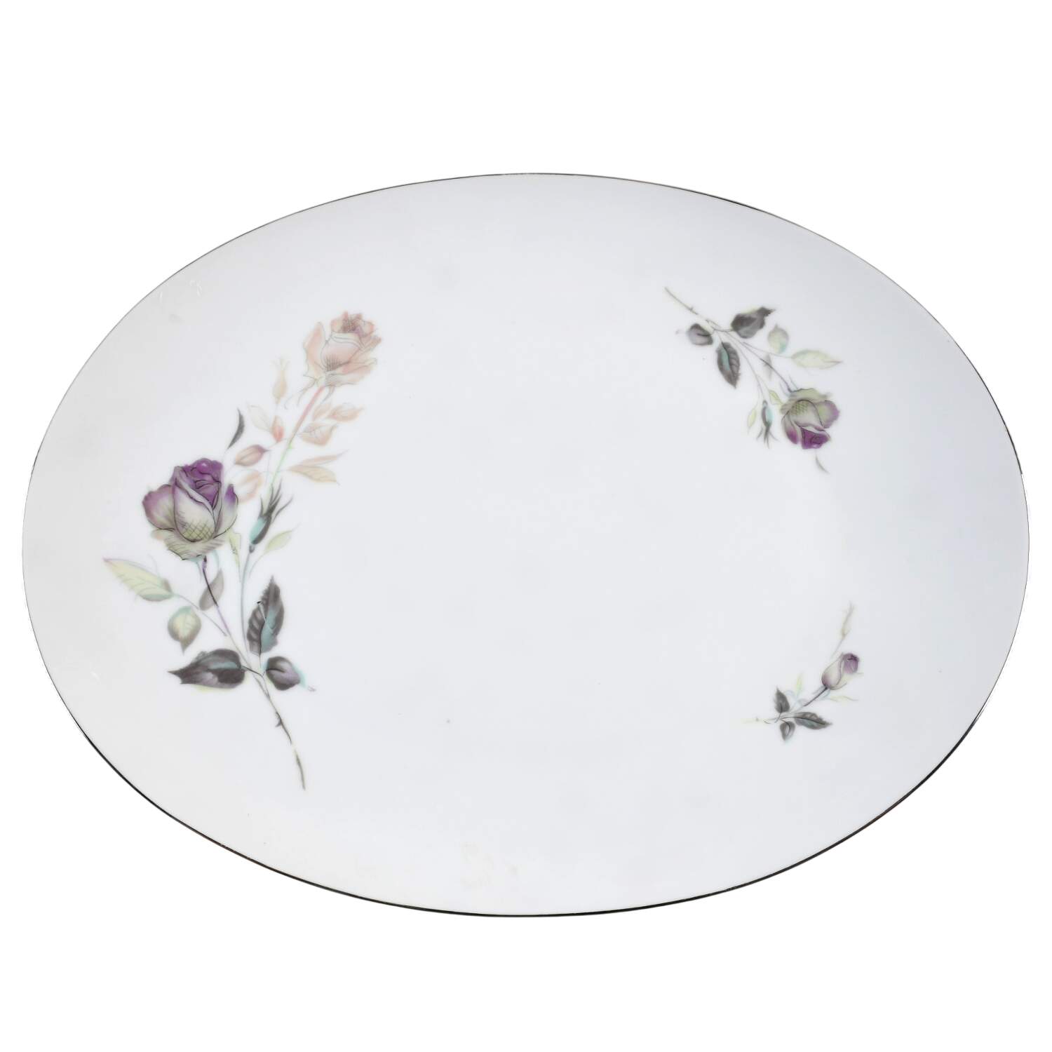 Lori 15" Oval Serving Platter by Sango-1