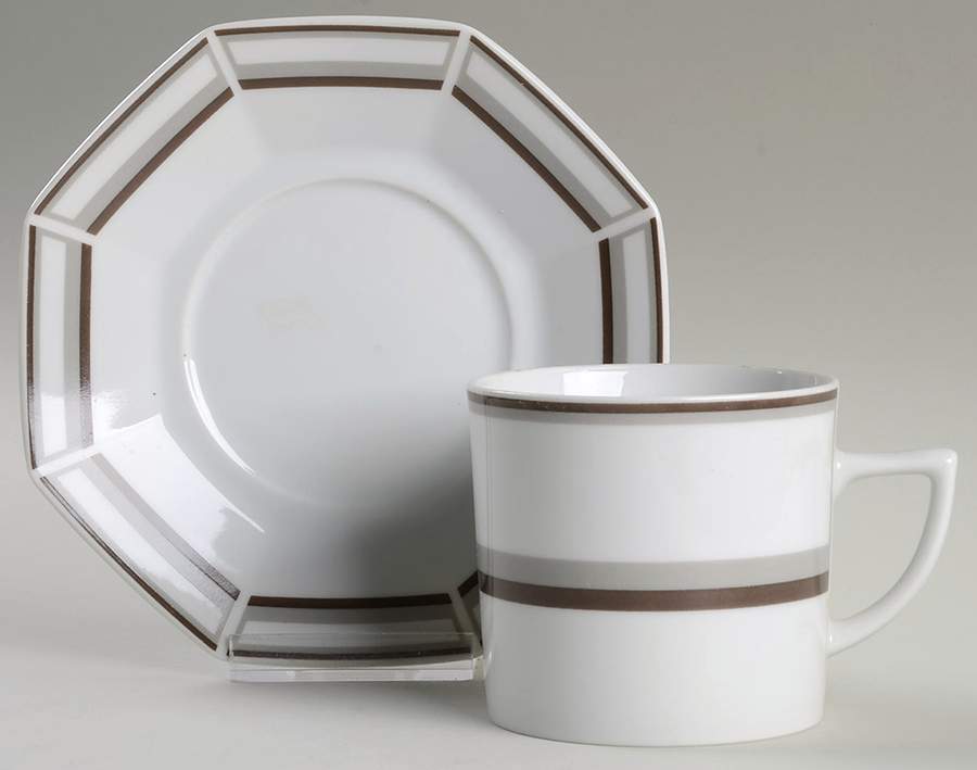 Lyric Flat Cup & Saucer Set by Sango-1