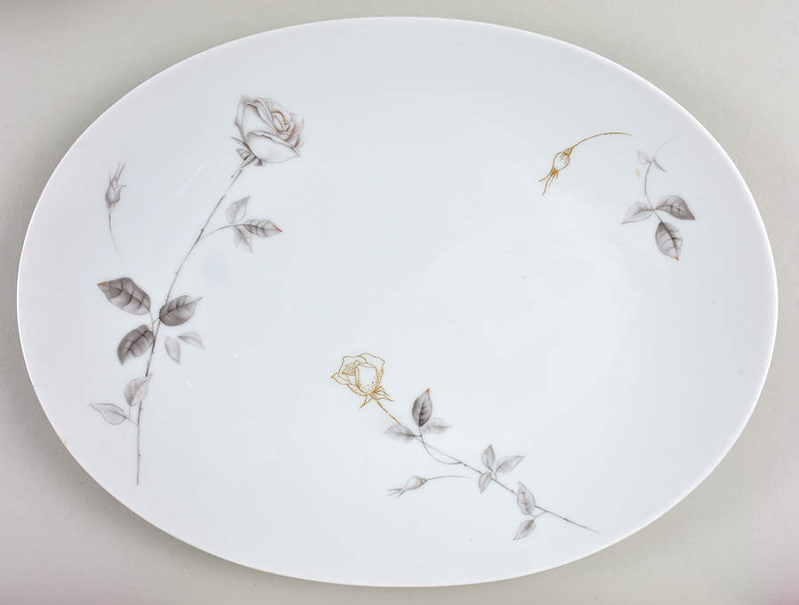Lyric (No #) 14" Oval Serving Platter by Sango-1
