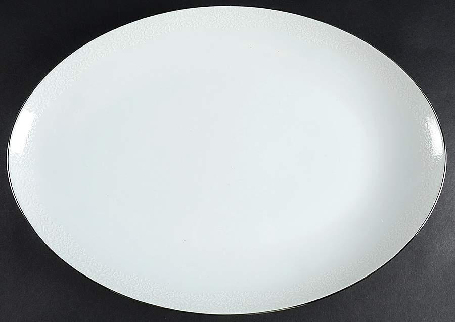 Madelaine 16" Oval Serving Platter by Sango-1
