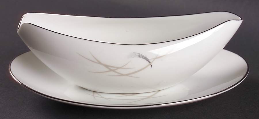 Mardi Gras Gravy Boat & Underplate/Relish by Sango-1