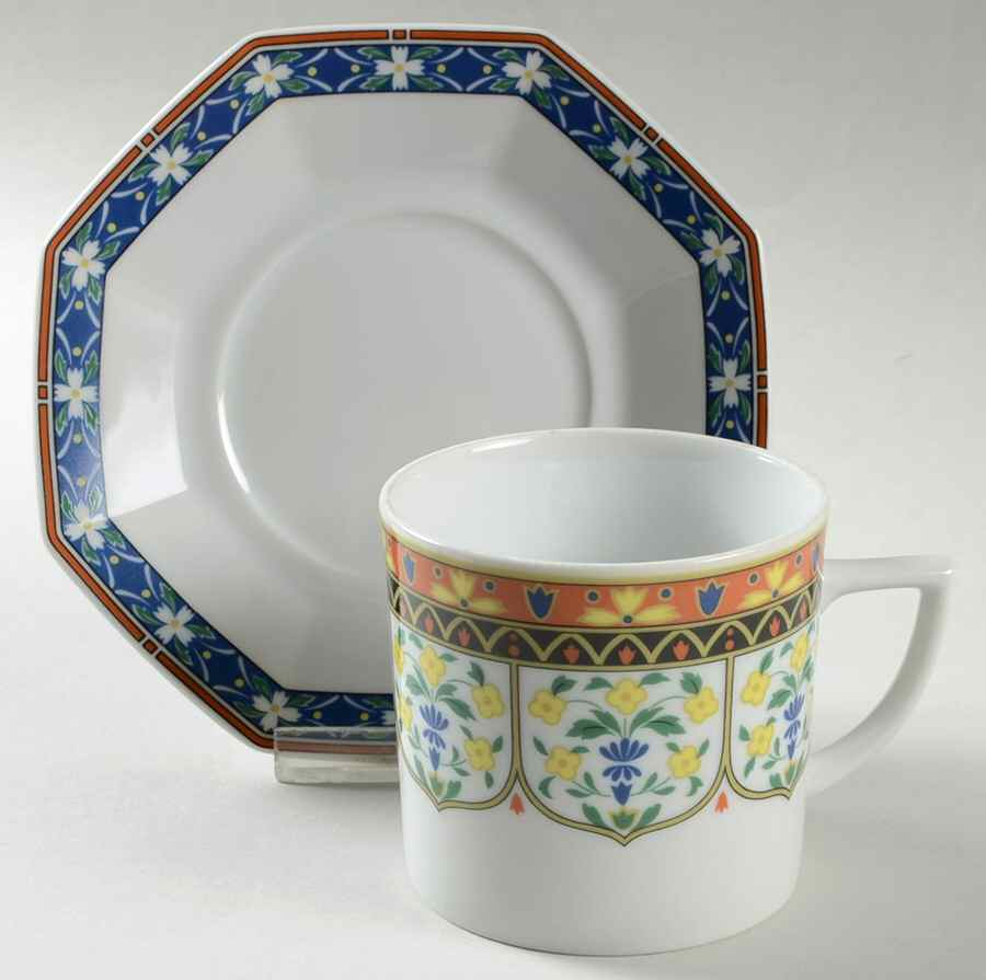 Majesty Flat Cup & Saucer Set by Sango-1