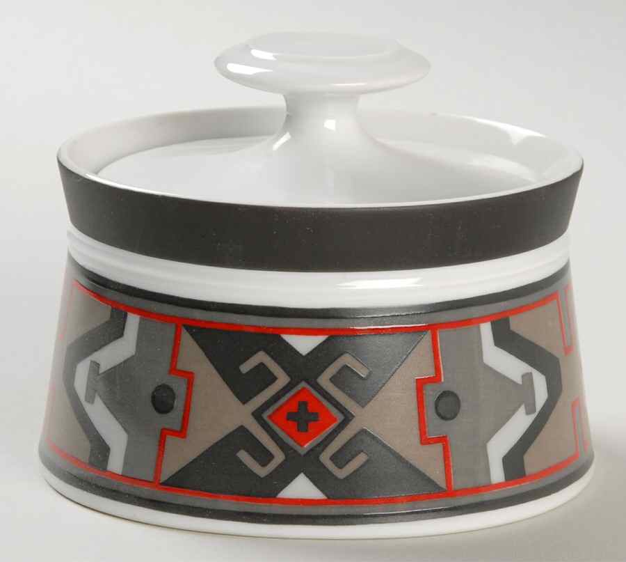 Malta Sugar Bowl & Lid by Sango-1