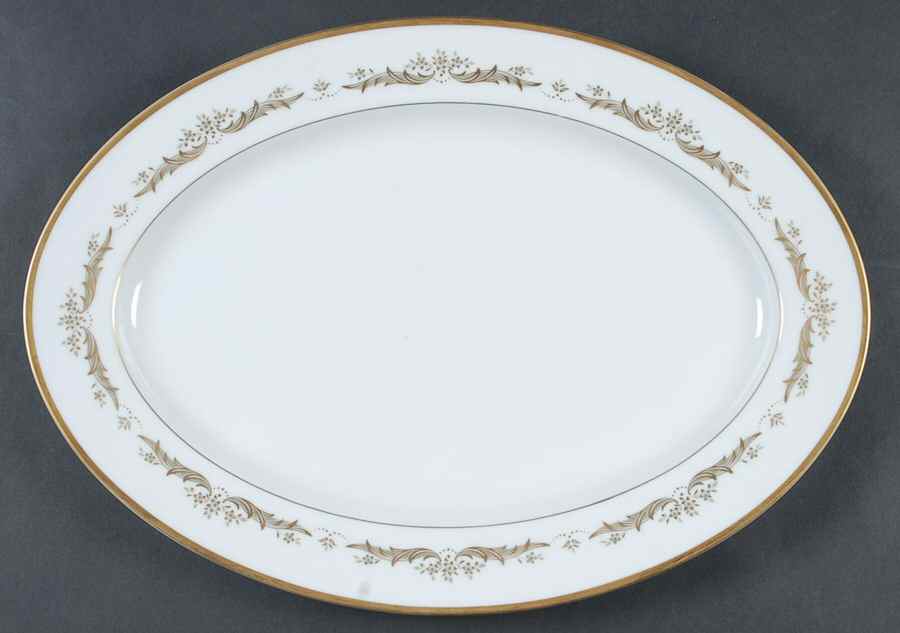 Manchester 16" Oval Serving Platter by Sango-1