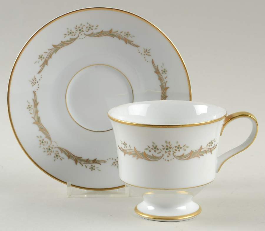 Manchester Footed Cup & Saucer Set by Sango-1