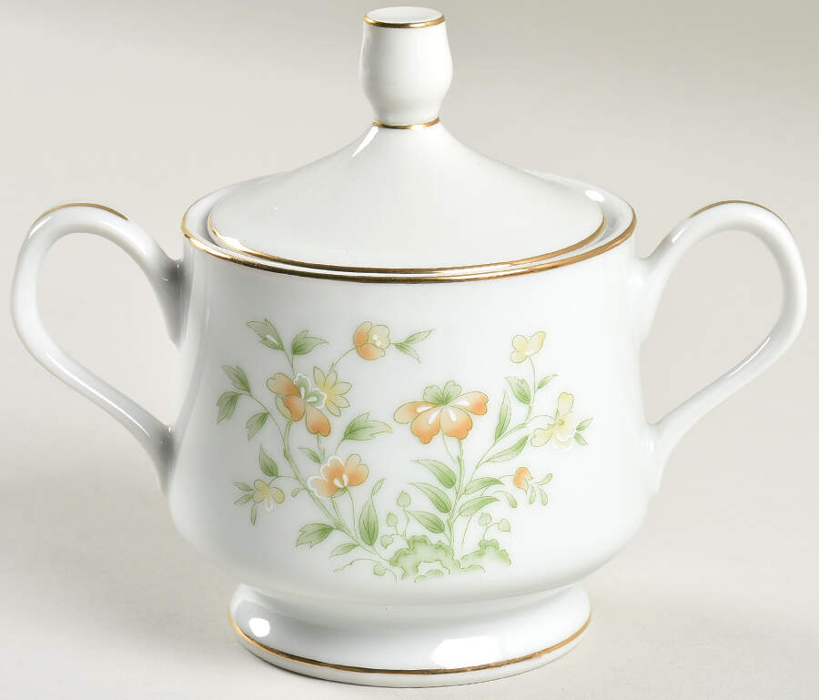 Mandarin Sugar Bowl & Lid by Sango-1